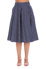 DOT DAYS SWING SKIRT Navy
