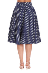 DOT DAYS SWING SKIRT Navy