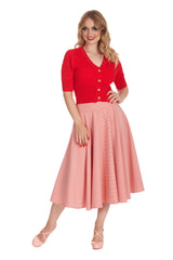 LOVE HEART CARDIGAN Red