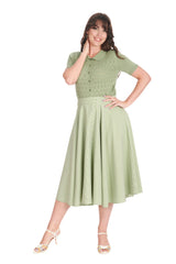 Banned Retro 50s Hearts Waves Cardigan-Green