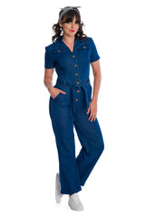 Banned Retro Cadillac Queen Denim Playsuit