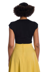 BE FREE JERSEY TOP Black