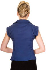 Banned Retro 1950's Dream Master Rita Shirt Navy