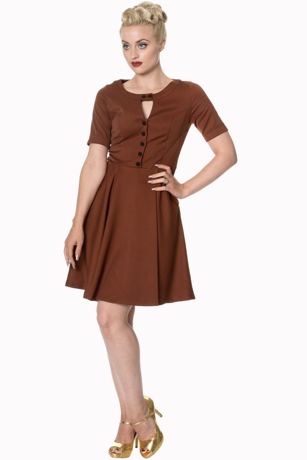 DON’T BE LATE DATE SWING DRESS
