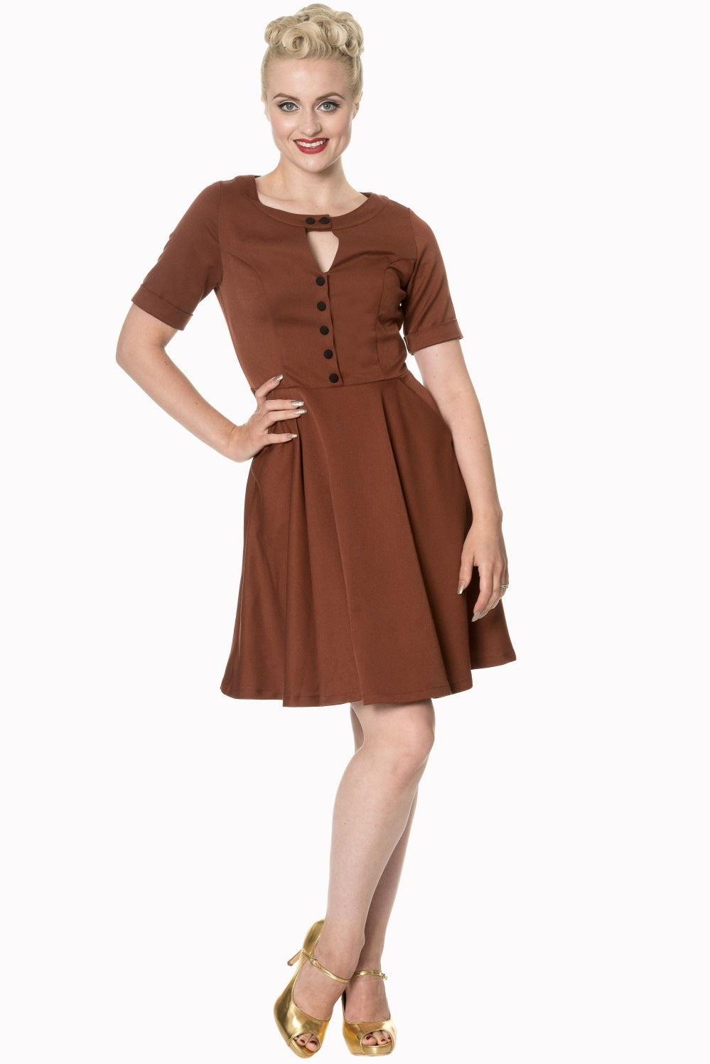DON’T BE LATE DATE SWING DRESS