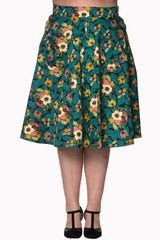 TROPICAL HOLIDAY FLORAL FLARE SKIRT