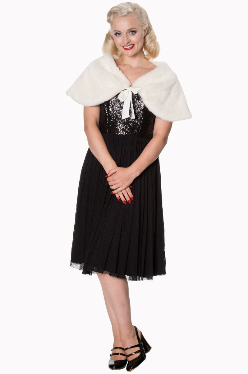 ROSALIE COLLAR FAUX FUR SHRUG