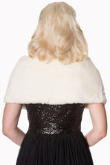 ROSALIE COLLAR FAUX FUR SHRUG