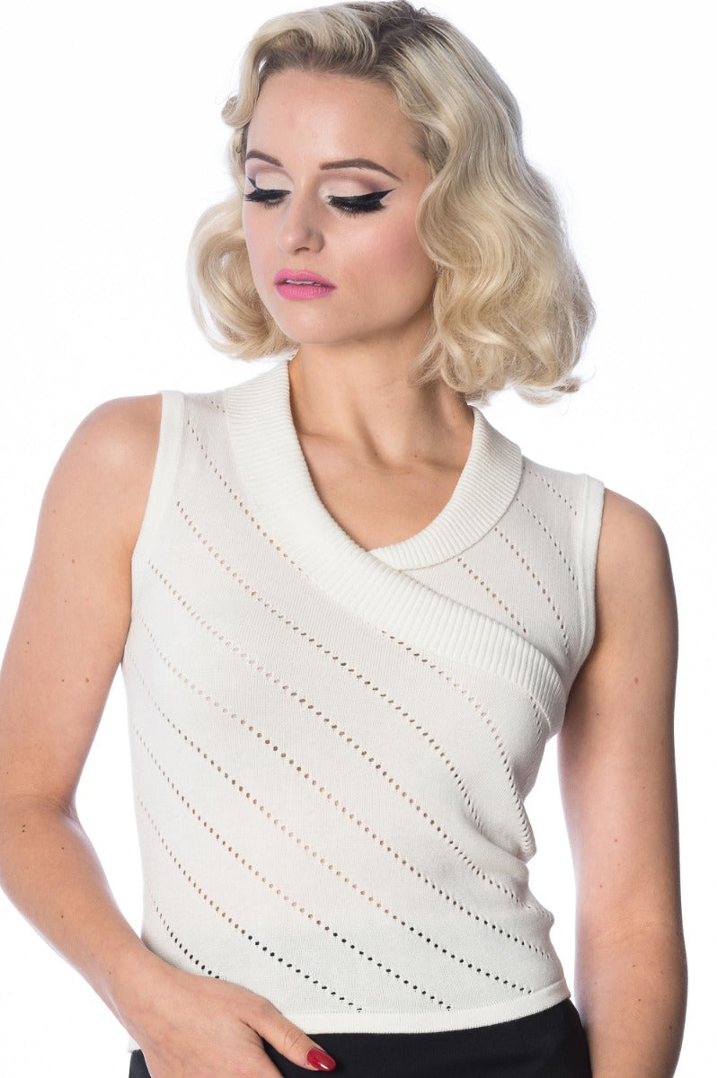 IT’S A WRAP POINTELLE KNIT TOP