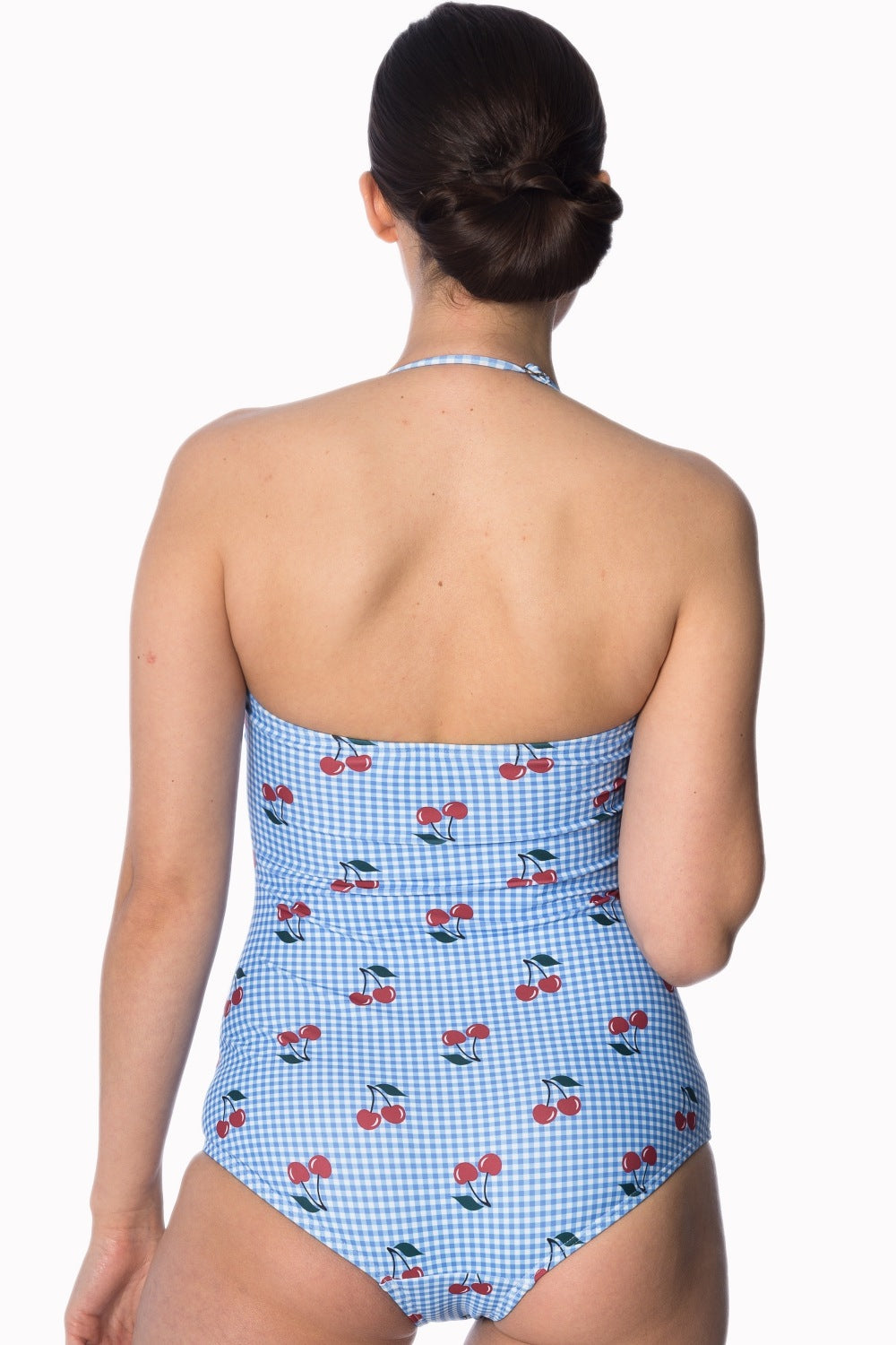 CHERRY LOVE HALTERNECK SWIMSUIT