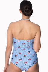 CHERRY LOVE HALTERNECK SWIMSUIT