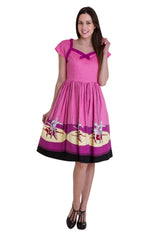 BALLERINA BORDER CAP SLEEVE DRESS