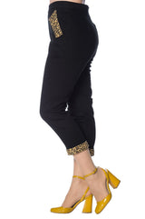 ROCK 'N' ROLL LEOPARD DENIM CAPRI PANTS