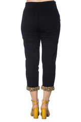 ROCK 'N' ROLL LEOPARD DENIM CAPRI PANTS