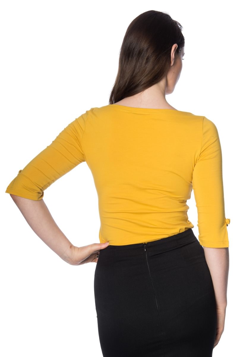 Banned Retro 1950's Oonagh Basic Boat Neck Vintage Dorothy Top