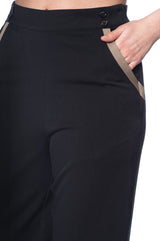 CONTRAST TRIM TROUSERS
