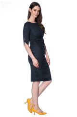 PATRICIA CHECK PENCIL DRESS
