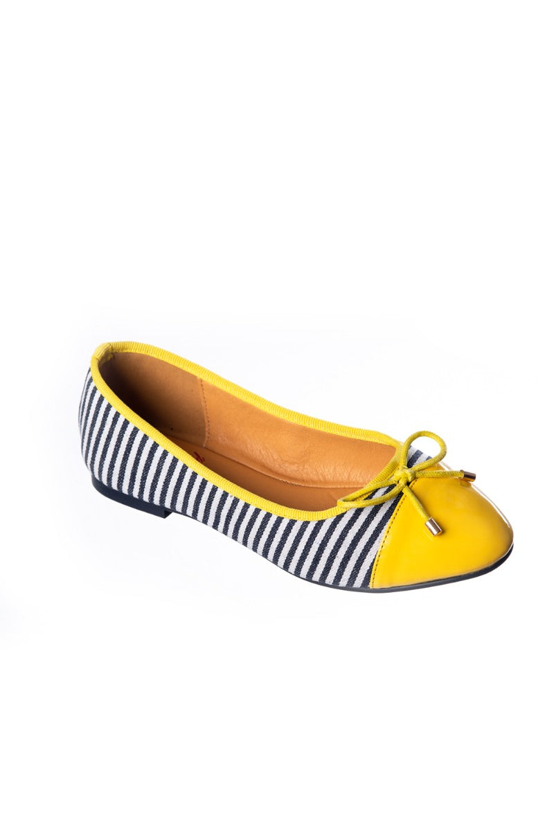 DEVON STRIPE BALLERINA FLATS
