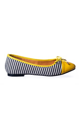 DEVON STRIPE BALLERINA FLATS