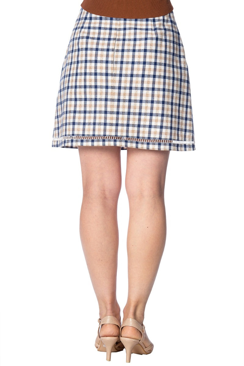 LET'S VACAY MINI CHECK SKIRT