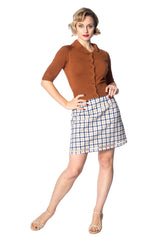 LET'S VACAY MINI CHECK SKIRT
