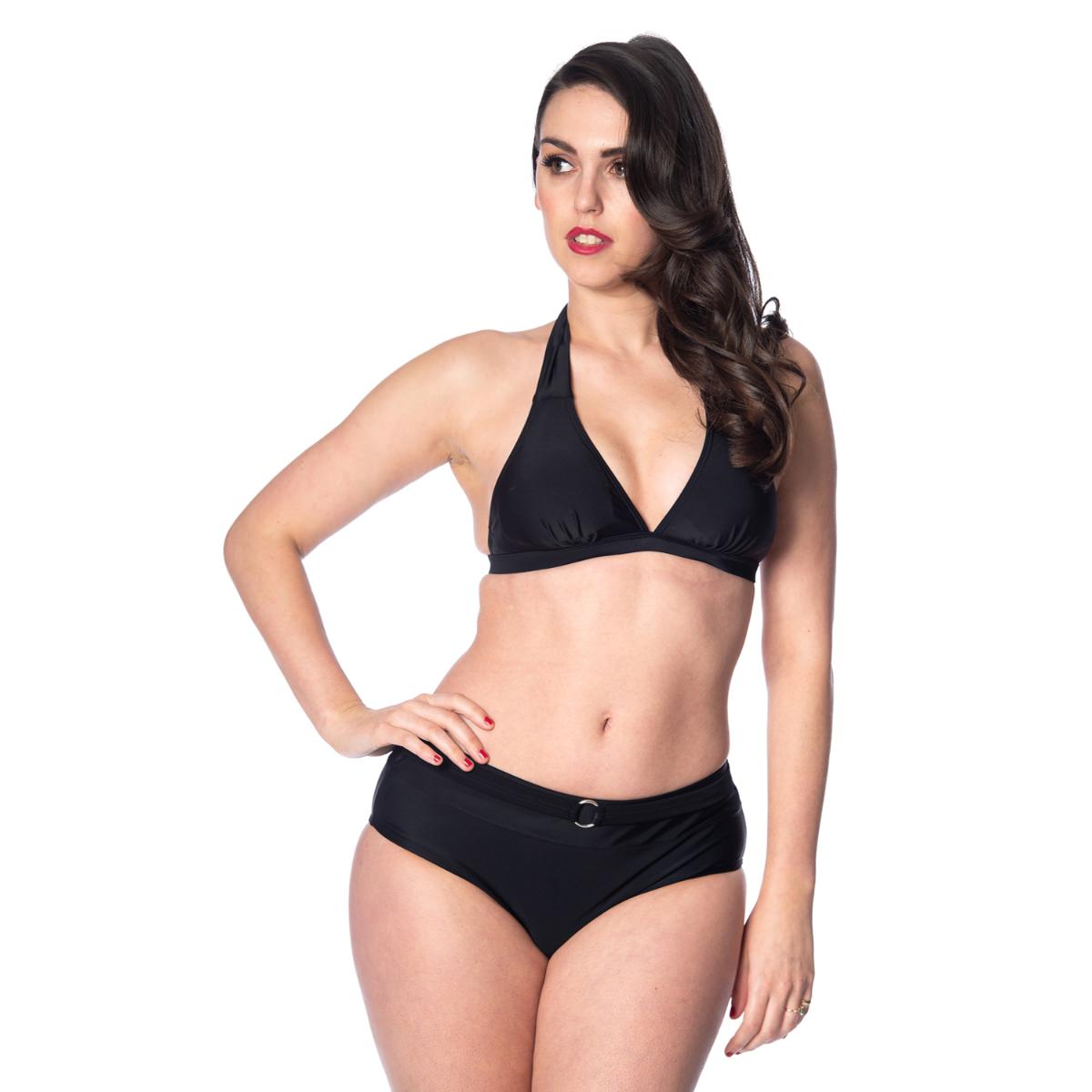 GLAMOUR BLACK HALTERNECK BIKINI