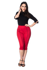 ROCKIN RED CAPRI PANT