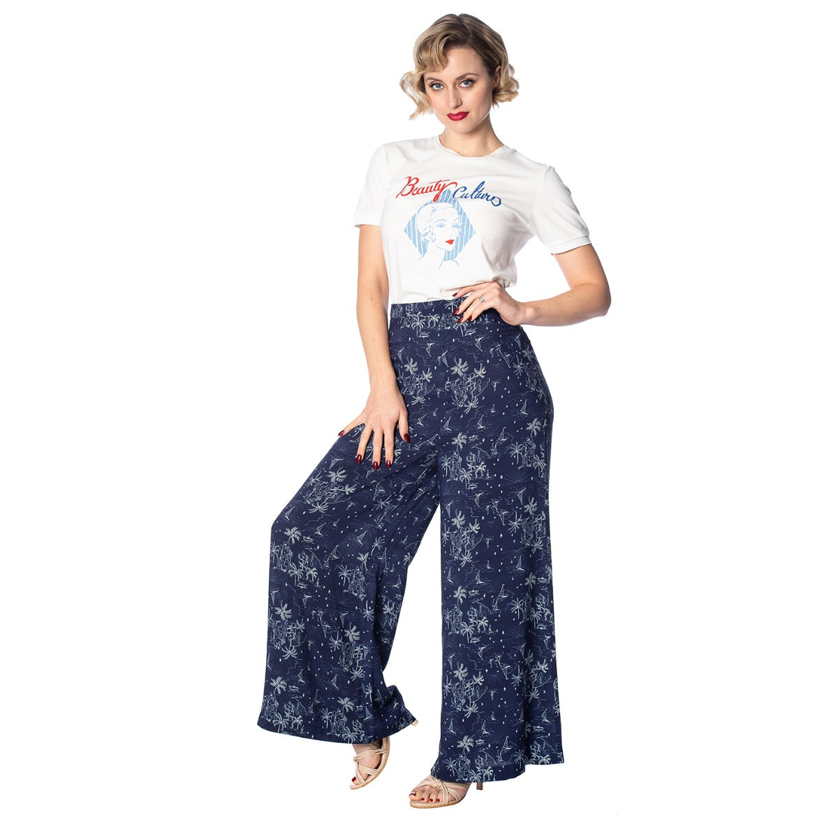SANTORINI DREAMS PALAZZO PANTS