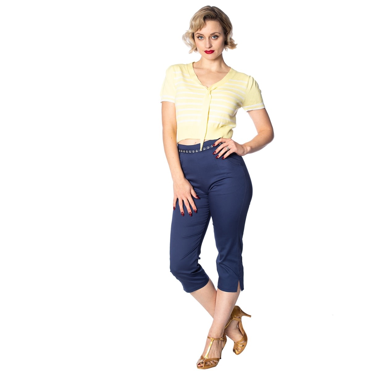 SAILOR STRIPE TIE TOP
