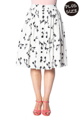 CHERRY POP BUTTON UP FLARED SKIRT