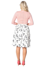 CHERRY POP BUTTON UP FLARED SKIRT