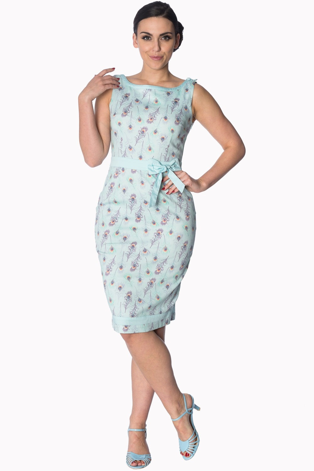 PEACOCK WIGGLE DRESS
