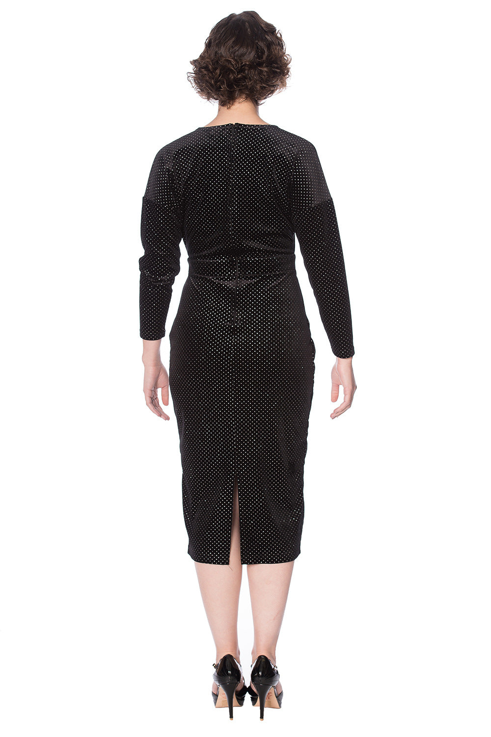 SPARKLE VERLOUR POLKA DOT DRESS