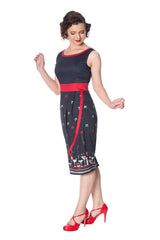 CHRISTMAS COCKTAILS PENCIL DRESS