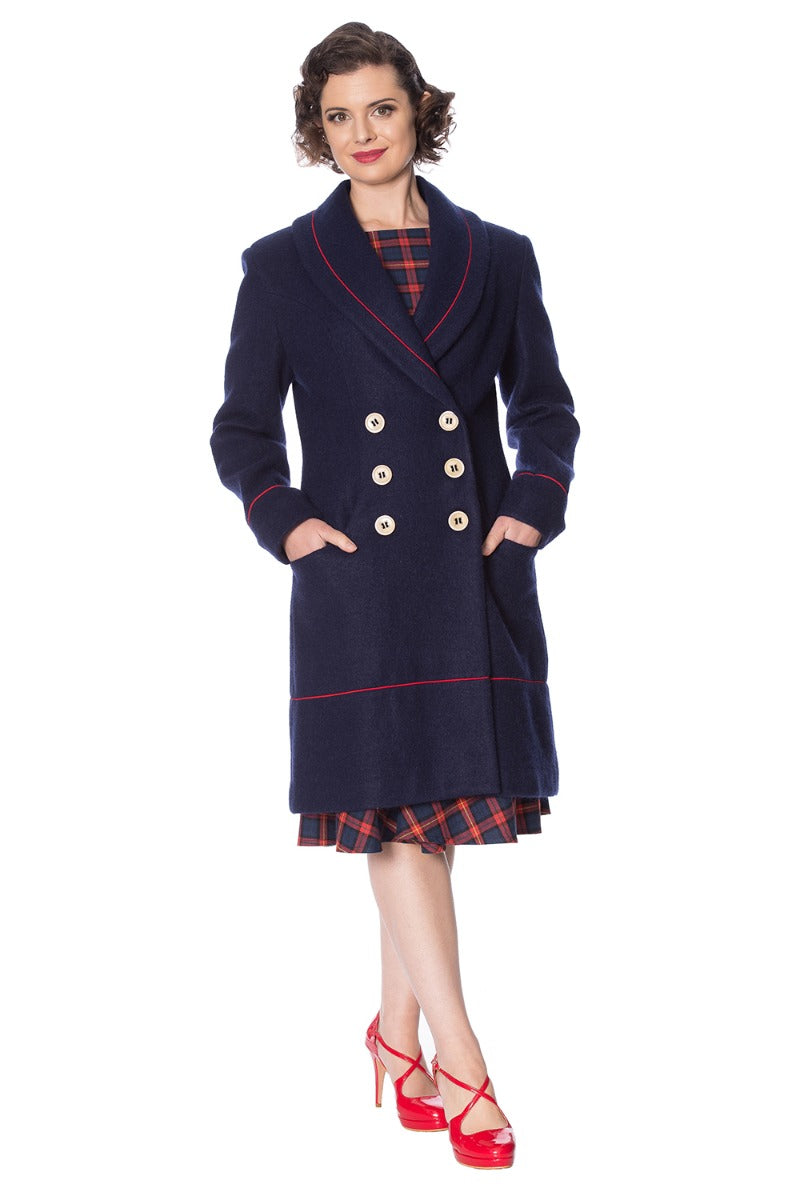 BLUE DIVA DOUBLE BREASTED COAT