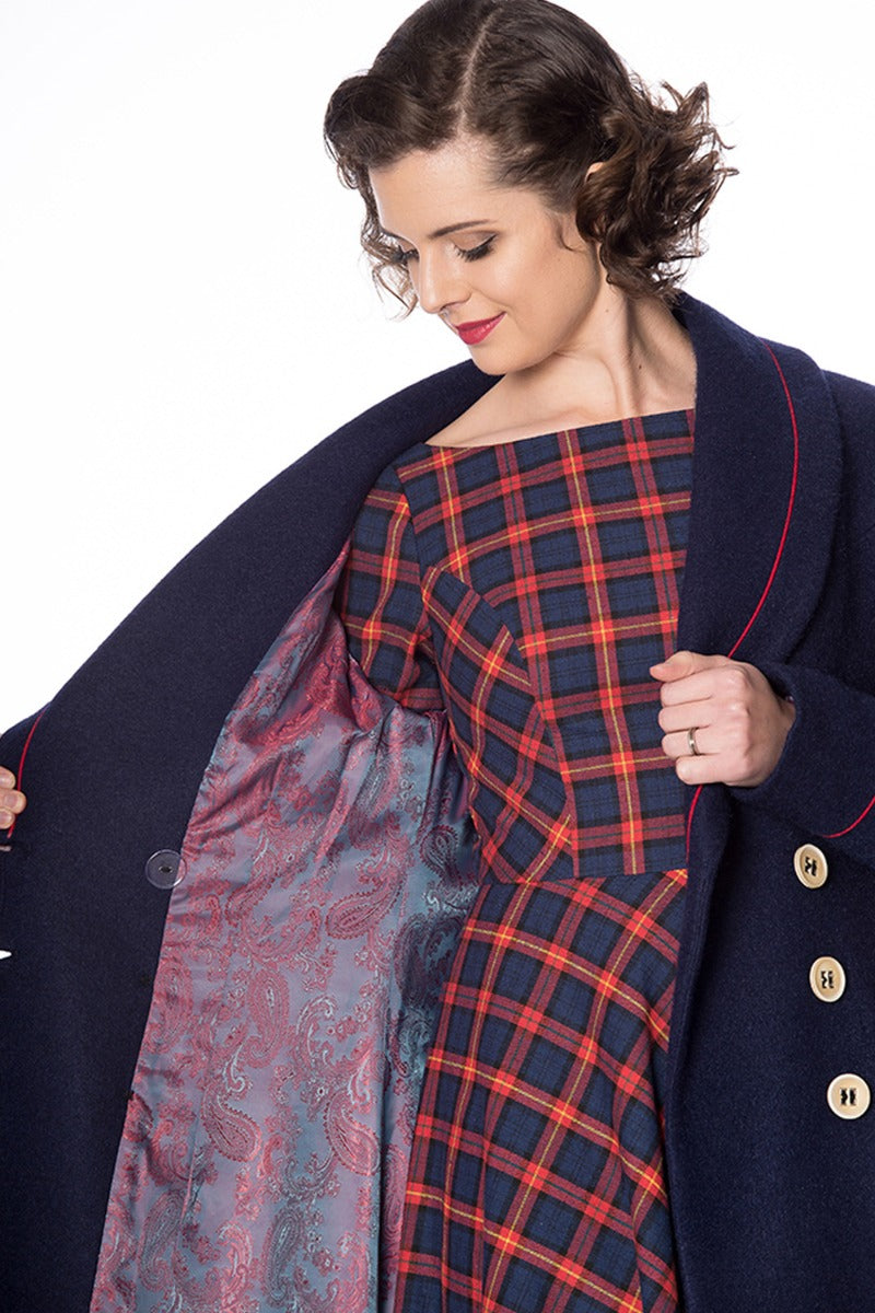 BLUE DIVA DOUBLE BREASTED COAT