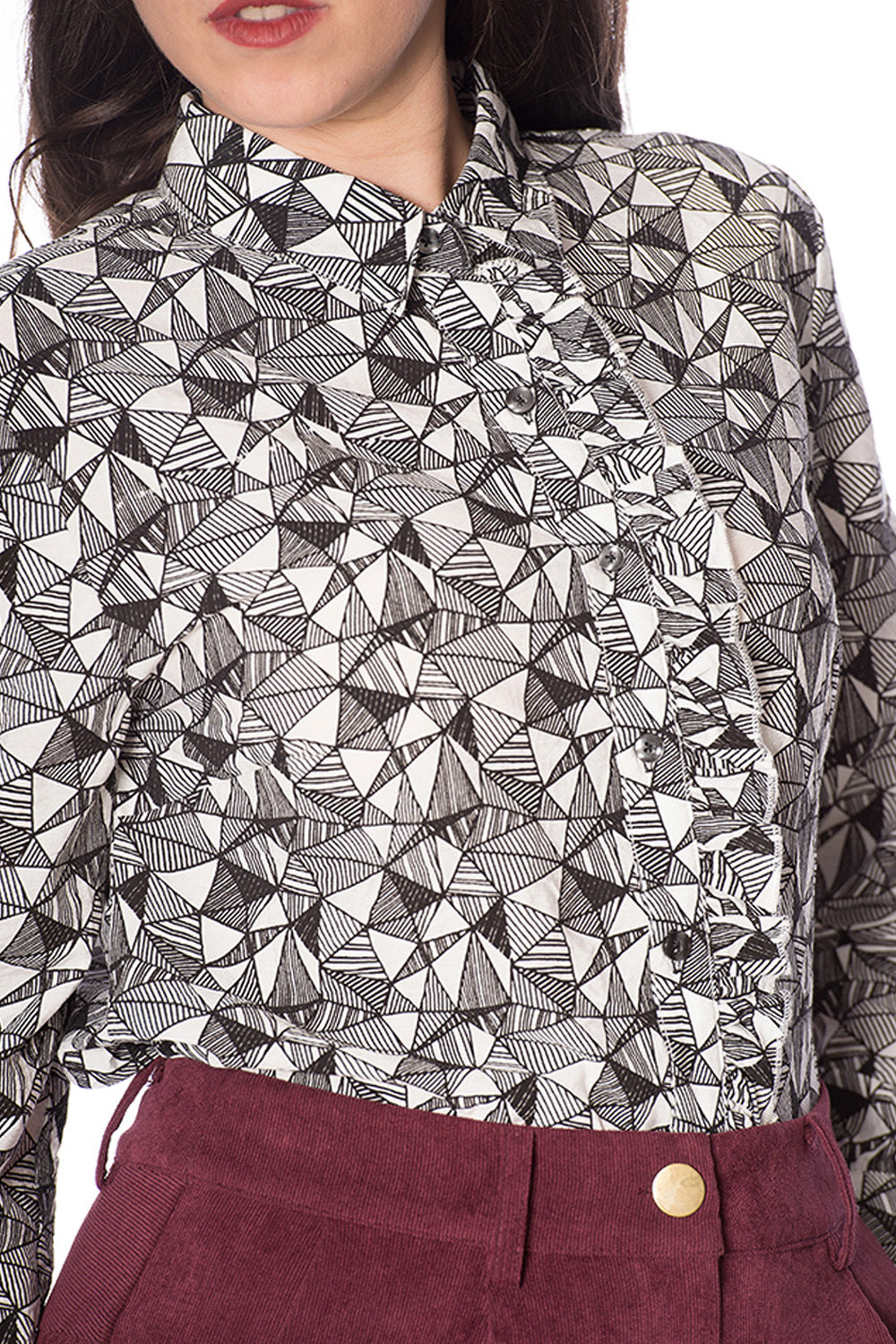 FRILL ME JACQUARD SHIRT