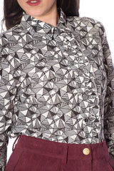 FRILL ME JACQUARD SHIRT