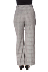 THE CLASSY 40s CHECK FLARE TROUSER