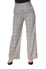 THE CLASSY 40s CHECK FLARE TROUSER
