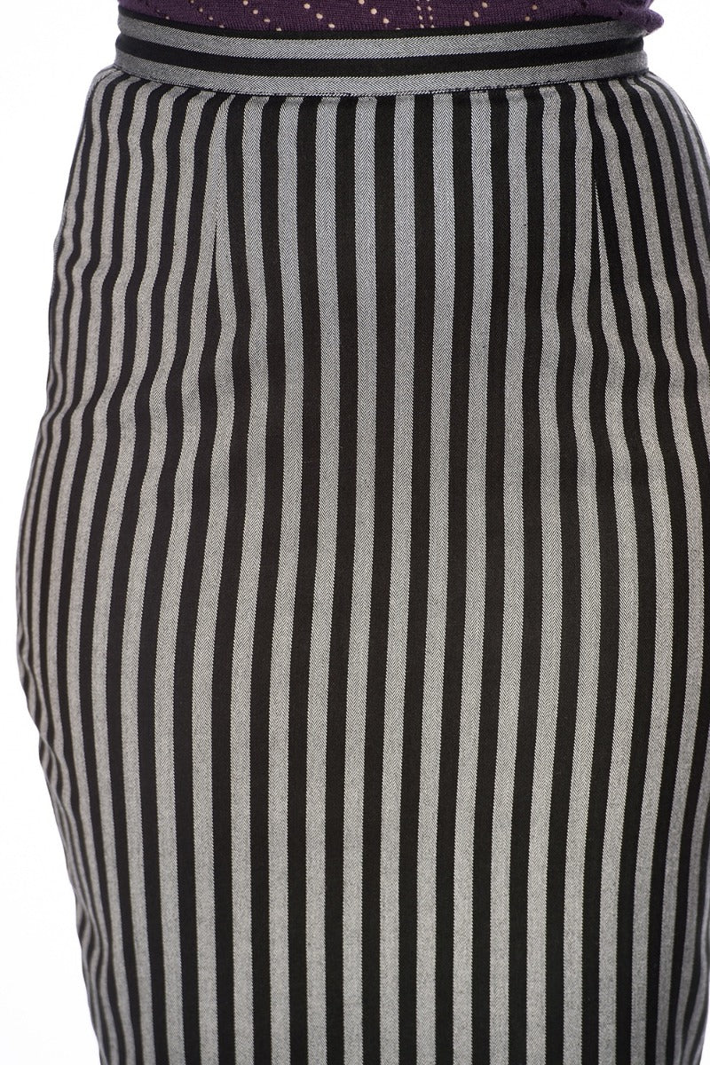 GREY LINES PENCIL SKIRT