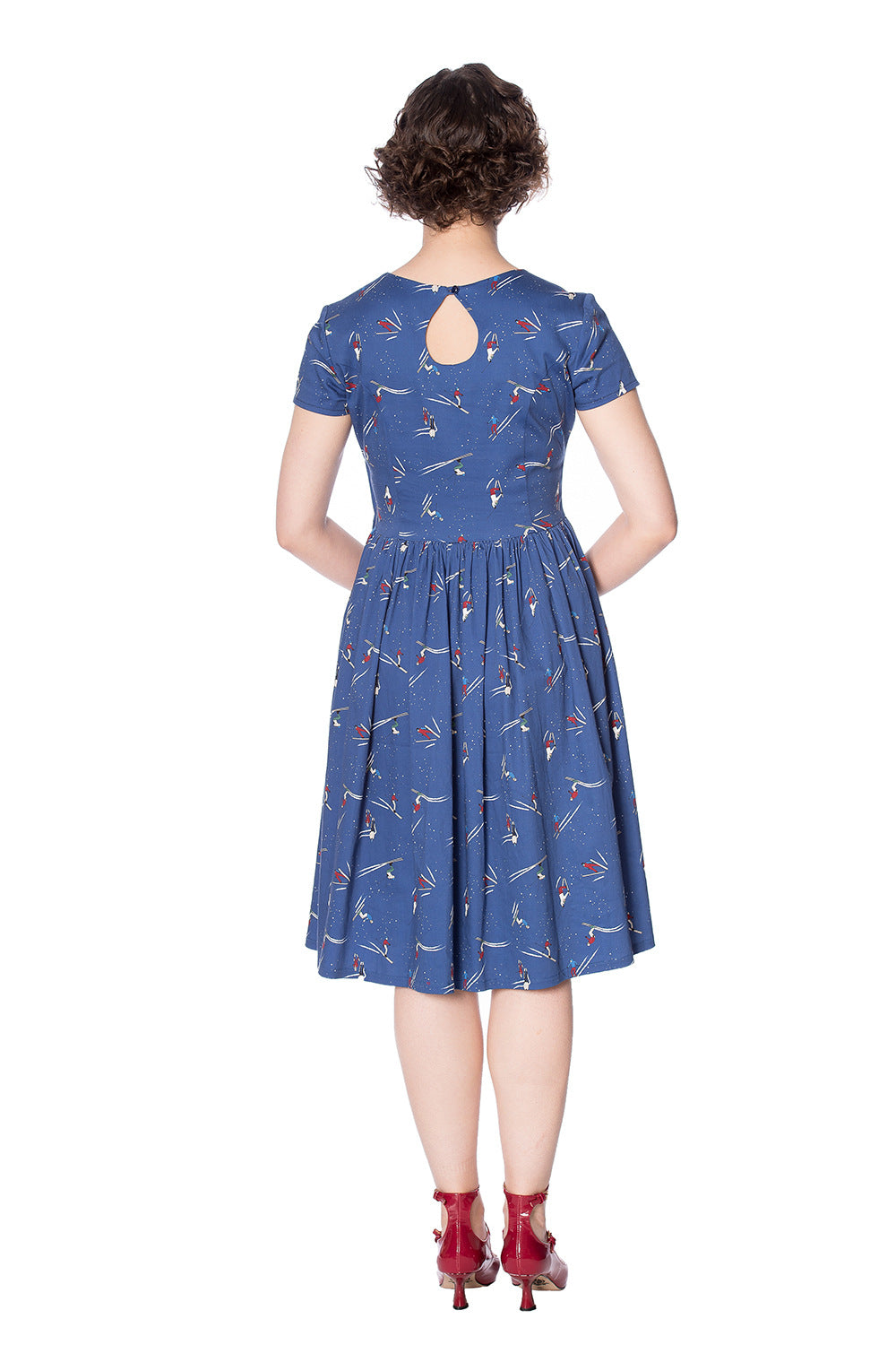 LET'S SKI FIT AND FLARE DRESS