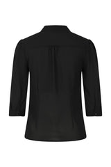 Banned Retro 1950's Perfect Pussy Bow Vintage Bell Sleeve Blouse Black