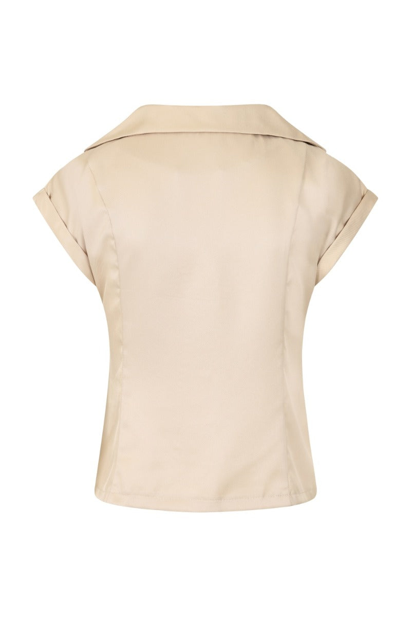 Banned Retro 1950's Dream Master Rita Shirt Brown