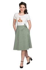 STRIPE AND RIPE WRAP SKIRT
