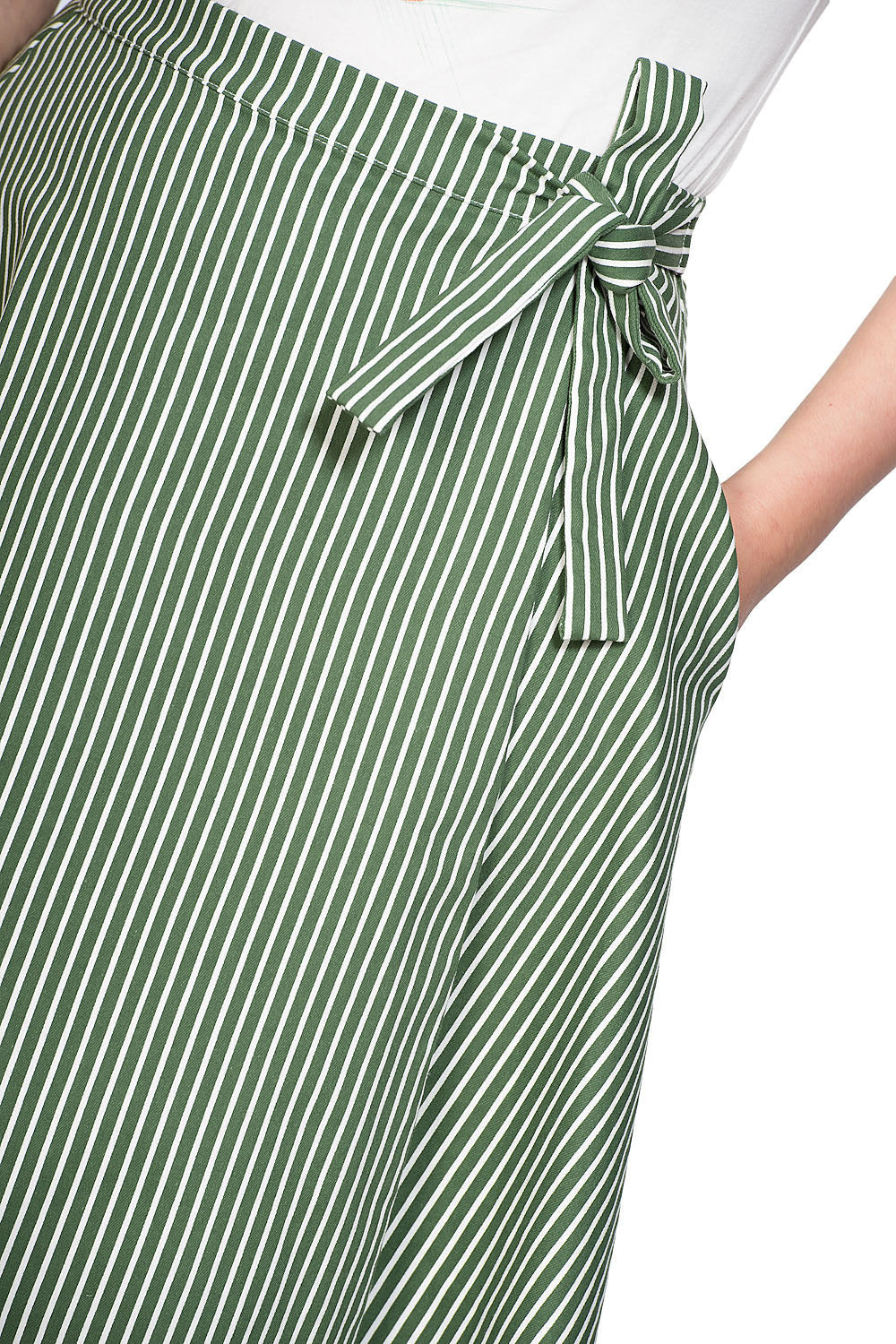STRIPE AND RIPE WRAP SKIRT