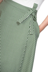 STRIPE AND RIPE WRAP SKIRT