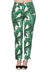 TROPICAL LEAVES TROUSER