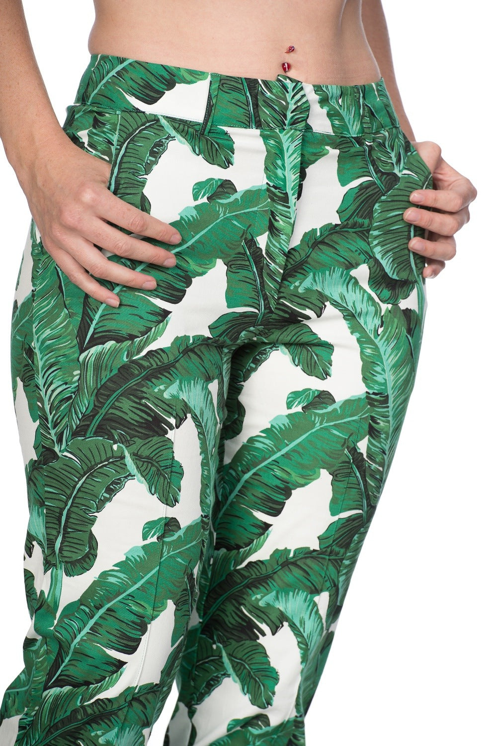 TROPICAL LEAVES TROUSER