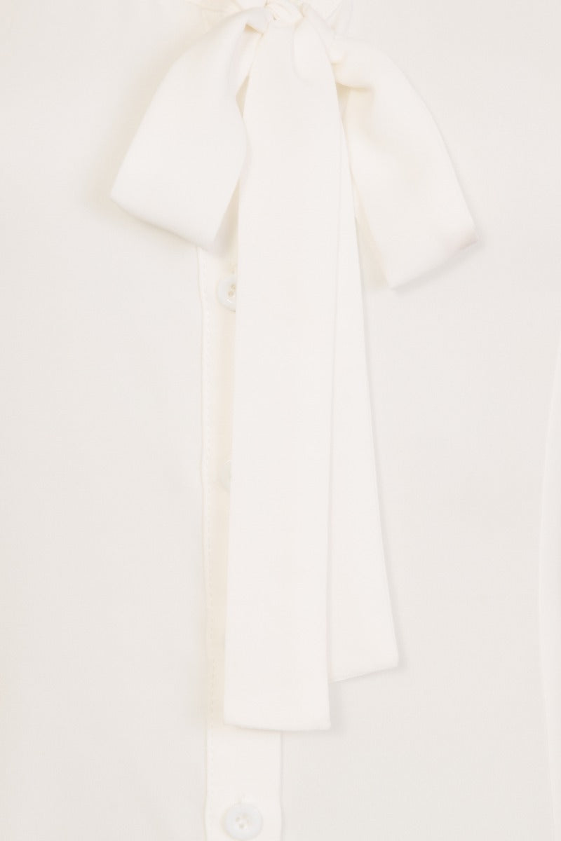 Banned Retro 1950's Perfect Pussy Bow Vintage Bell Sleeve Blouse White